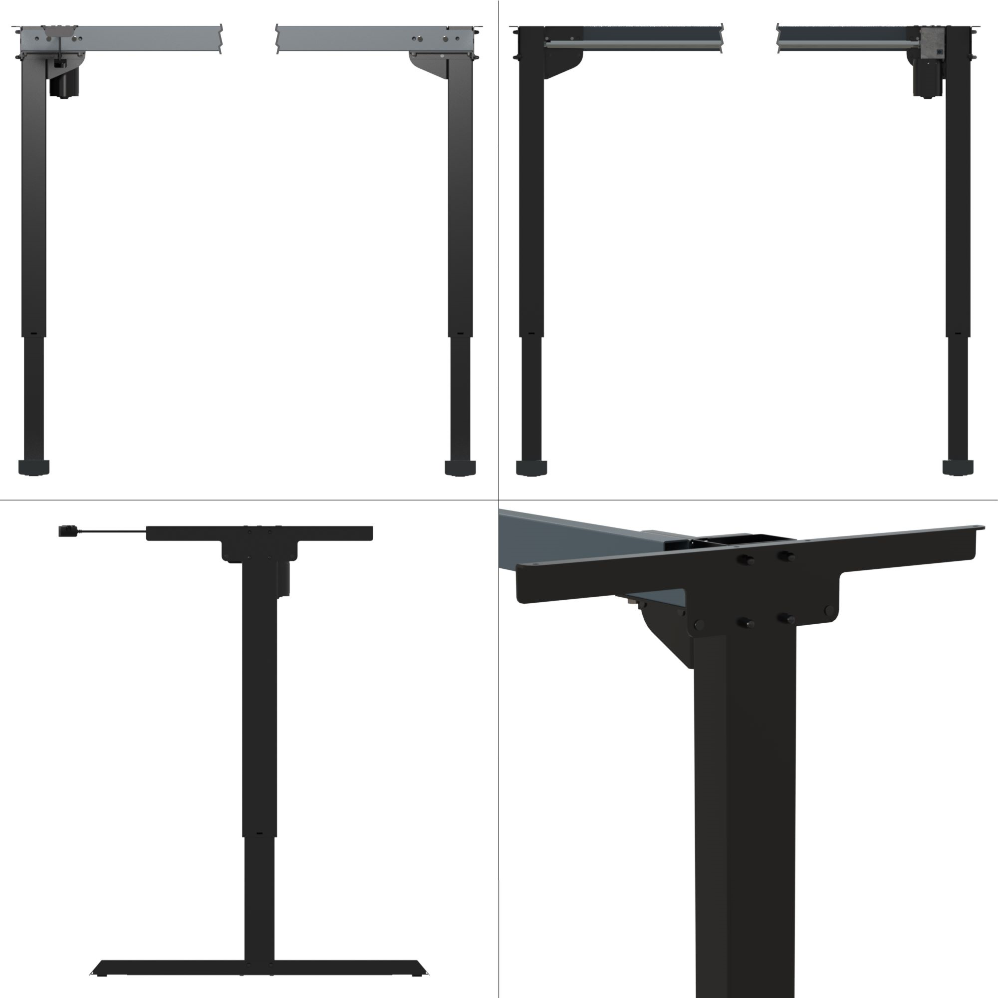 Electric Desk FrameElectric Desk Frame | WidthWidth 072 cmcm | Black 