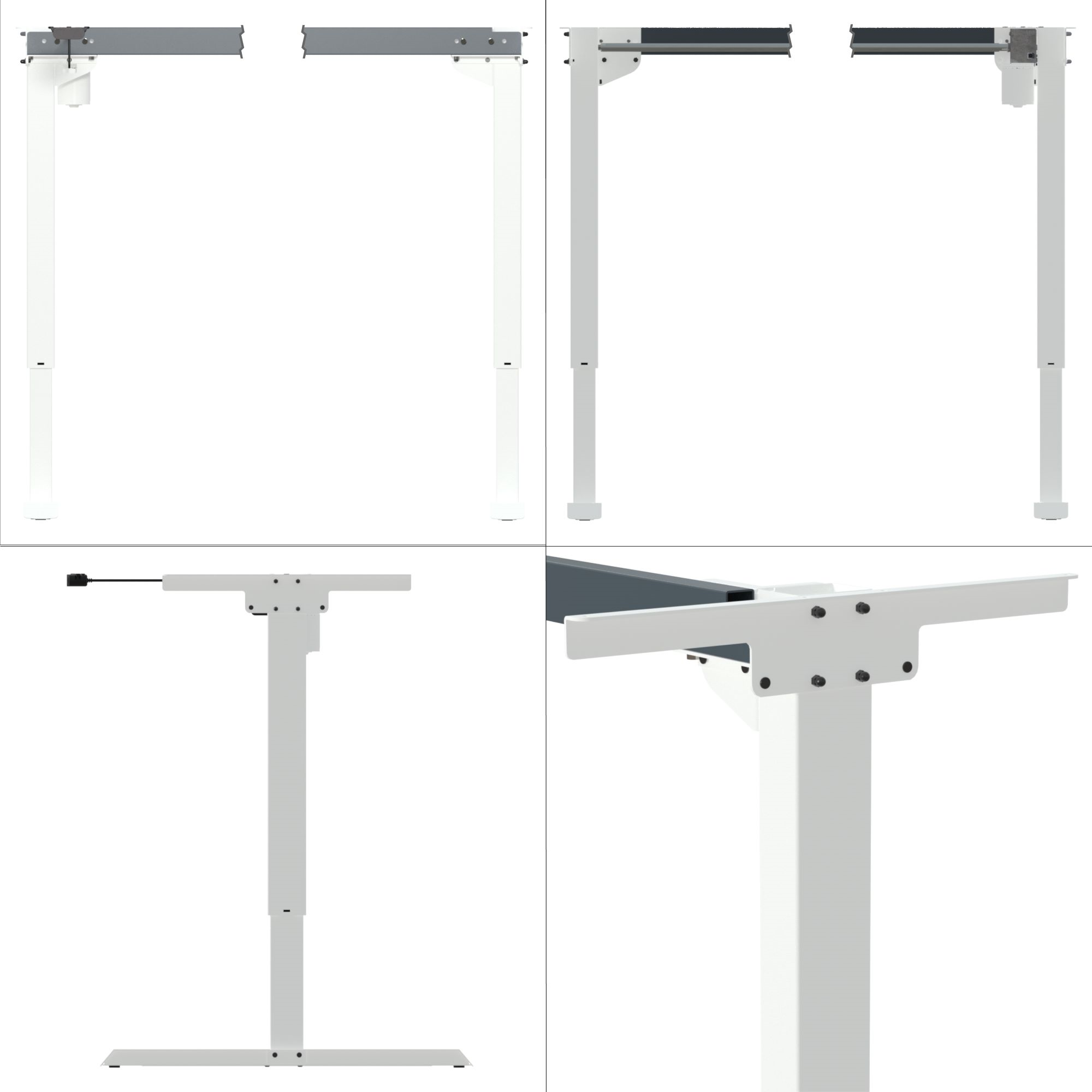 Electric Desk FrameElectric Desk Frame | WidthWidth 172 cmcm | White